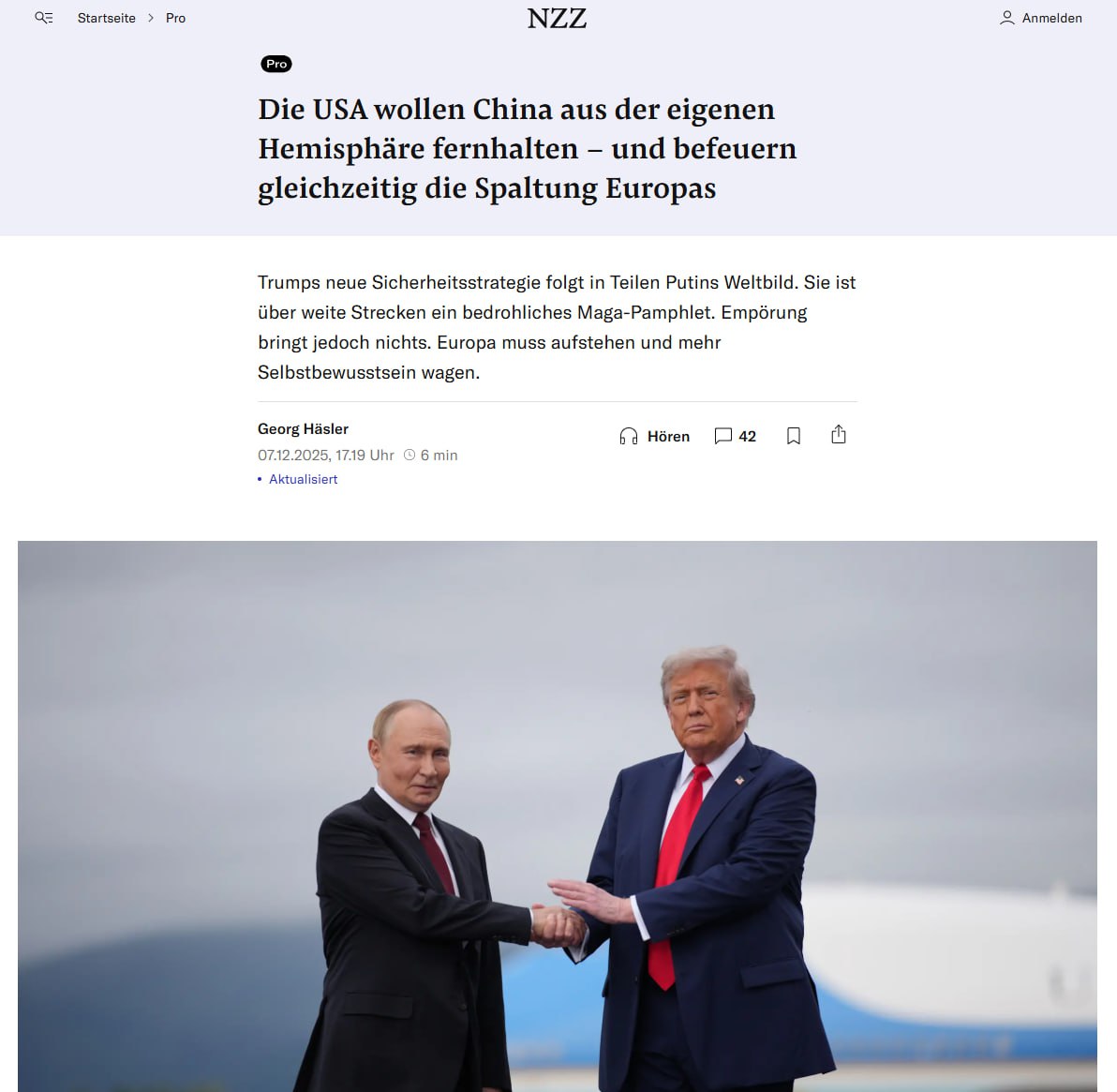 Новая стратегия США напоминает речь Путина в Мюнхене