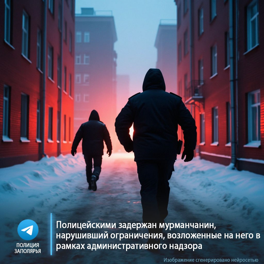 Полицейскими задержан мурманчанин за нарушение ограничений административного надзора