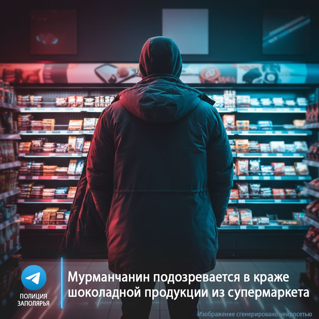 Мурманчанин задержан по подозрению в краже шоколадной продукции из супермаркета
